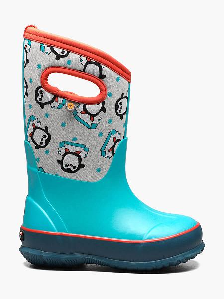 BOGS Boots Deutschland - Classic Penguin Winterstiefel Kinder Blau Multi DE08173